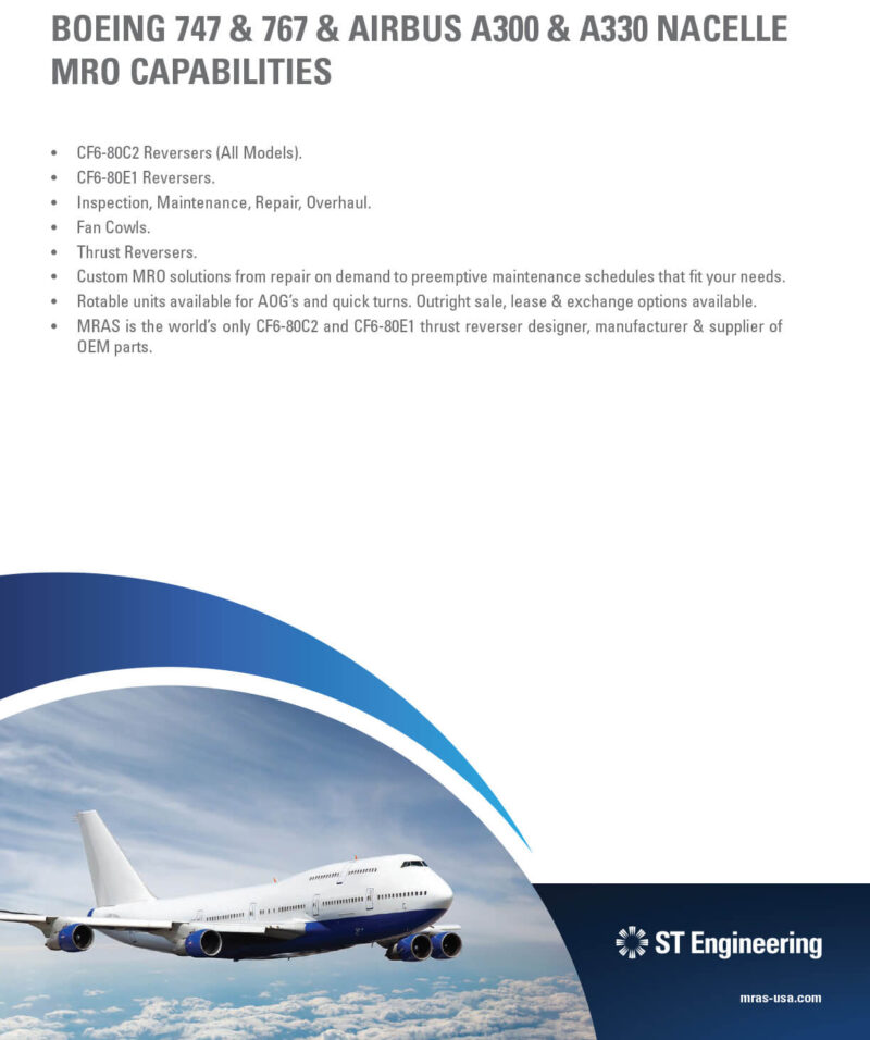 Boeing 747/746 and Airbus A300/A330 MRO