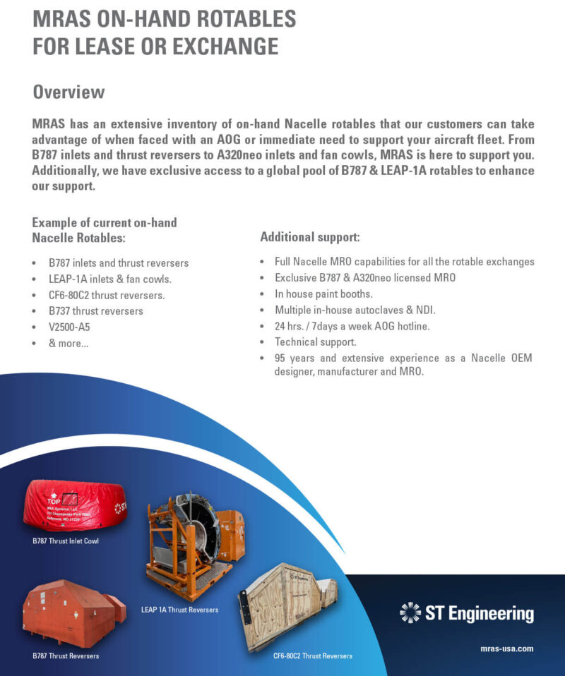 Rotable MRO capabilities